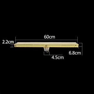 ตะแกรงระบายน้ำแบบเส้นตรงสำหรับห้องน้ำ ทำจากทองเหลืองขัดเงาสีทองเหลือง - Product Image 5