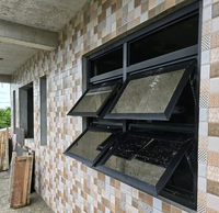 Cadre en alliage d'aluminium résistant aux ouragans pour grandes fenêtres en verre, adapté aux balcons et terrasses extérieurs