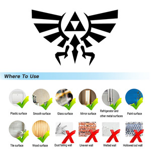 Autocollant Zelda Triforce d'Hyrule pour pare-chocs de voiture, fenêtre, ordinateur portable, vinyle, décoration, cadeau, autocollants découpés, fenêtre en verre - Product Image 6