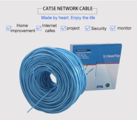 Berpelindung 305M RJ45 Cat5e UTP FTP STP AWG28 Certifier Sftp Ethernet kabel Patch kabel jaringan