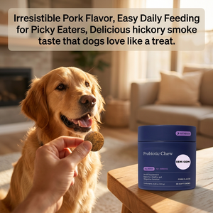 Perro prebiótico probiótico con enzima digestiva calabaza Omega 3 6 9 multivitamina vitamina C E salud intestinal alergia ayuda suplemento para mascotas - Product Image 5
