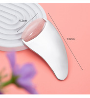 Rouleau de massage facial en jade, planche Gua Sha en métal, instrument de massage liftant, appareil de relaxation musculaire, outil de beauté, lifting du visage LF410