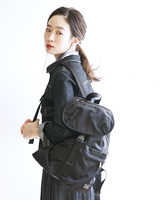 Sac à dos en nylon sergé avec rabat, sac à bandoulière pour femme, sac d'école, sac à livres, fabriqué en Chine