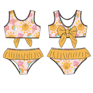 Maillots de <span class=keywords><strong>bain</strong></span> décontractés personnalisés pour petites filles <span class=keywords><strong>Maillot</strong></span> de <span class=keywords><strong>bain</strong></span> pour enfants avec fleur imprimée Vêtements de <span class=keywords><strong>bain</strong></span> personnalisés pour petites filles - Product Image 6