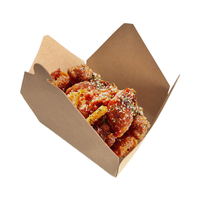 Boîte d'emballage alimentaire en papier kraft jetable haut de gamme Logo personnalisé Sushi Burgers Lait à emporter Solution de stockage à prix économique
