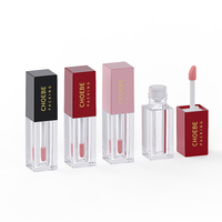 Tube à lèvres carré de luxe Choebe vide, flacon de brillant à lèvres, contenants cosmétiques avec blush