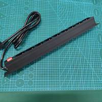 Barre d'alimentation Schuko 9 prises, montage en rack, PDU avec double interrupteur, 220V 16A AC, modèle en alliage d'aluminium DFES-61