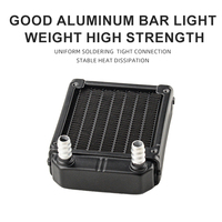 OCOCOO 80S-8 Boîtiers d'ordinateur DIY avec refroidissement par eau LED, radiateur avec refroidisseur CPU en cuivre épais et ventilateur de dissipateur thermique en aluminium