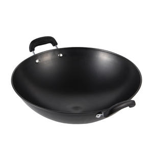 Olla Grande de Hierro Directo de Fábrica con Base Redonda Antideslizante, <span class=keywords><strong>Wok</strong></span> Antiadherente Sin Recubrimiento para Uso Doméstico, Apta para Todo Tipo de Estufas, Sin Tapa - Product Image 6
