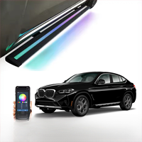 Marchepied électrique en alliage d'aluminium de haute qualité pour BMW X4, marchepied latéral électrique à double éclairage dynamique