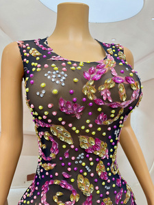 Vestido de fiesta de lujo Fiesta Cóctel <span class=keywords><strong>Vestidos</strong></span> para niñas con ropa de fiesta de cristal Vendedores de <span class=keywords><strong>boutique</strong></span> Mujeres Sexy - Product Image 3