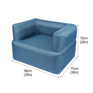 Custom <strong>Blue</strong> Modern <strong>Air</strong> Lounger Chair Oxford Cloth Inflatable <strong>Sofa</strong> <strong>Bed</strong> for Living Room or Outstirts Camping Lazy <strong>Sofa</strong> <strong>Bed</strong> - Product Image 3