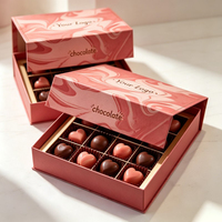 Vente en gros de boîtes de 12 ou 24 chocolats avec séparateurs, fermeture magnétique, boîtes cadeaux personnalisées, boîtes à chocolats vides pour mariage