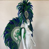 Disfraz de Samba con Plumas para Actuaciones Transfronterizas, Carnaval, Halloween, Accesorios para la Cabeza