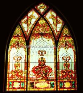 กระจกสีเคลือบเงาแบบทิฟฟานี่สั่งทำพิเศษ งานฝีมือสำหรับตกแต่งประตูและหน้าต่างห้องครัว ห้องนั่งเล่น โรงแรม และห้องน้ำ - Product Image 1