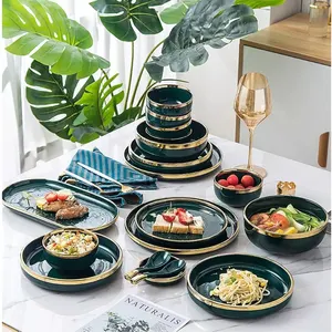 Роскошные наборы тарелок и мисок для салата лидер продаж на Amazon 2022 столовая посуда наборы столовой посуды