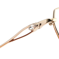 Lunettes optiques classiques en métal à monture intégrale de haute qualité avec diamants pour un usage quotidien, livraison rapide