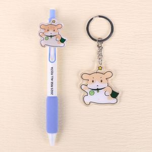 Custom Logo Printed <b>Acrylic</b> Ballpoint <b>Pens</b> and <b>Acrylic</b> Keychain Suit Promotional Advertising Customised PlasticBall <b>Pen</b> Suit - Product Image 1
