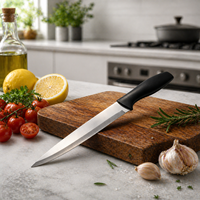 Couteau à viande en acier inoxydable léger, ambidextre, finition polie, compatible lave-vaisselle, couteau à découper tranchant, couteau de cuisine