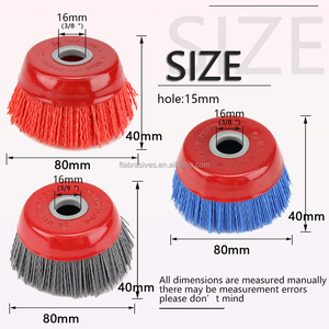 Brosses avec tige en <span class=keywords><strong>Nylon</strong></span> <span class=keywords><strong>pour</strong></span> <span class=keywords><strong>perceuse</strong></span>, 50 pièces, 3 pouces, fil <span class=keywords><strong>abrasif</strong></span>, grain 80 120 320 1/4 - Product Image 4