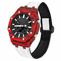 Kit de modification G de luxe personnalisé Ga 2100, boîtier de montre en fibre de carbone forgée résistant aux chocs avec bracelet en nylon pour pièces Ga2100 GA2110 GAB2100