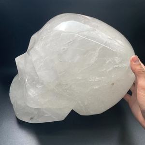 Bán Buôn Kích Thước Lớn Thạch Anh Đá Tự Nhiên Rõ Ràng Thạch Anh Pha Lê Hộp Sọ Để Trang Trí - Product Image 4