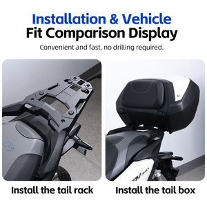 Boîte de rangement pour moto à coque rigide, installation rapide, pour Honda ADV 350, pièces <span class=keywords><strong>d</strong></span>'origine pour moto, boîte de rangement pour bagages - Product Image 4