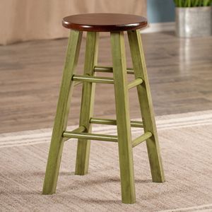 DB Ivy-Tabouret de Comptoir Moderne Noyer/Vert avec Pouf Réglable pour Entrée à la Maison Salon Hôtel Bébés et Enfants - Product Image 5