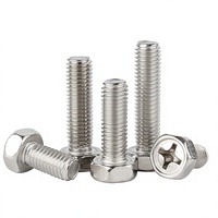 Vis à tête cruciforme et boulons hexagonaux externes en acier inoxydable 304 M3/M4/M5/M6/M8 métriques JQS SZ619