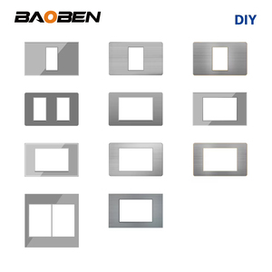 BAOBEN Prise Murale Standard UE Italie avec Interrupteur, Charge Rapide USB Type C, Module de Fonction DIY 4*2 4*4, Gris - Product Image 3