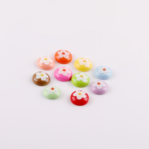 Décorations de téléphone en résine série Princesse, boutons fleuris colorés de 16 mm pour coque de téléphone, accessoires DIY - Product Image 5