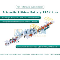 Lini Perakitan Baterai Lithium Ion Prismatik Otomatis yang Dapat Disesuaikan untuk Sepeda/Skuter Listrik Kargo Roda 3 220V/380V 6PPM
