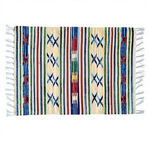 Tapis en coton faits main tendance - Design moderne, lavable, dos réversible pour la maison et les voyages - Product Image 1