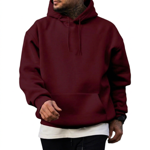 Sweat à capuche pour homme en mélange de coton premium, imperméable, décontracté, à manches longues, avec fermeture éclair, poche kangourou, lavable en machine - Product Image 1