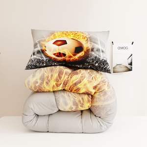 ชุดเครื่องนอนไดโนเสาร์สีสัน3D สีเขียวพร้อมปลอกหมอน2ใบสำหรับทุกวัย - Product Image 4