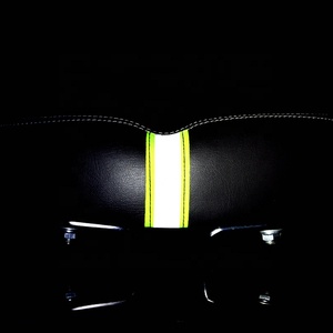 Schwarzes reflektieren des breites Fahrrad kissen polster Bequemer atmungsaktiver weicher Fahrrads attel garantiert große Größe - Product Image 5