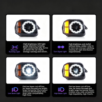 Conjunto de Faros Delanteros LED Modificados con Luces de Circulación Diurna y Señales de Giro para Suzuki Jimny 2007-2015