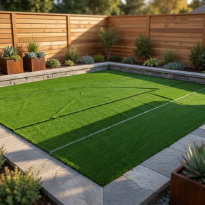 Gazon artificiel réaliste pour aménagement paysager extérieur, pelouse artificielle pour jardin, gazon synthétique réaliste - Product Image 4