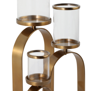 Portacandele in vetro con base ad arco, candelabro a pilastro per decorazioni da mensola, tavolino da caffè e camera da letto - Product Image 5