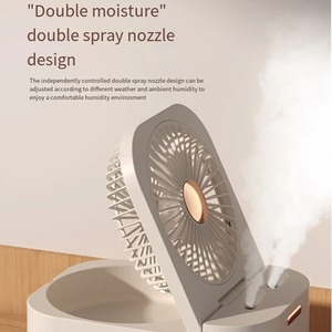 Wireless Humidifier with Fan 2.5L Large Capacity Water Mist USB <b>Portable</b> Air Conditioner <b>Diffuser</b> for Home Room Remote Control - Product Image 1