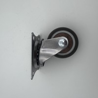 Roue pivotante industrielle en acier inoxydable Efon de qualité supérieure, capacité de charge de 60 kg, roulement à billes de précision, roue pour meubles