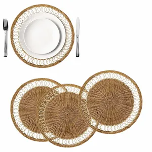 Carregador plantes artesanais, placas de casamento, natal, hiacinth 13, bambu, lua, conjunto vermelho, 50 carregadores, novo reino unido 13 "14", jute azul