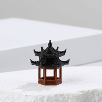 Kit de Modélisation d'Architecture Chinoise Ancienne, Figurine de Pagode Faite à la Main pour Cour, Fournitures pour Terrarium et Bonsaï de Bureau