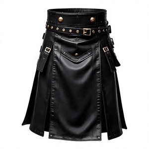 Kilt gladiateur ajusté en fausse fourrure faite main, imprimé numérique en relief, pour homme, style gothique steampunk cosplay 2026 – Collection mondiale de mode - Product Image 2