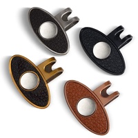 Design unique personnalisé en métal magnétique marqueur de balle de golf porte-chapeau pince de golf