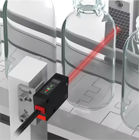 Capteur laser longue portée 6 mètres NPN PNP avec amplificateur à fibre LA-N11N Détection numérique BGS CMOS par réception lumineuse