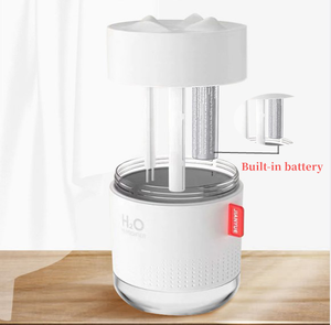 Phòng nhà humidificador <span class=keywords><strong>Mini</strong></span> USB 2000mAh pin Powered không dây <span class=keywords><strong>450ml</strong></span> siêu âm độ ẩm không khí với ánh sáng ban đêm - Product Image 3