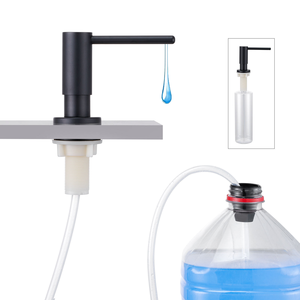 Modern 304 Stainless Steel Matte Black Single Head <b>Kitchen</b> <b>Sink</b> manual liquid soap dispenser - Product Image 3