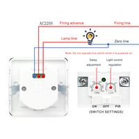 Interrupteur de détecteur de mouvement infrarouge PIR automatique intelligent Applique murale LED AC220V-240V détecteur de corps humain réglable de type 86