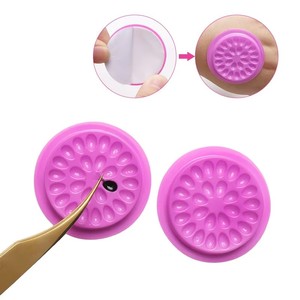 Portable Colorful Eyelash <b>Glue</b> Holder Tray Flower Base Gasket for False <b>Lash</b> <b>Extension</b> Grafting - Product Image 4